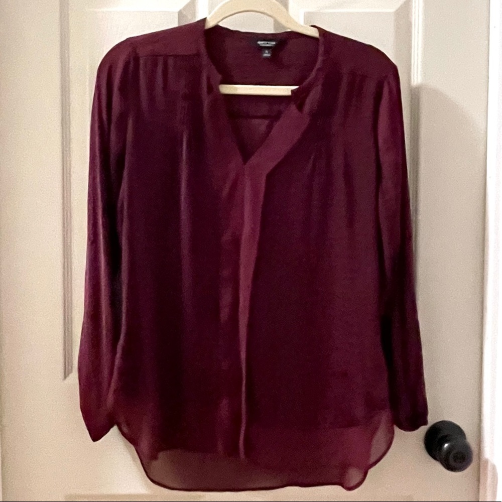 Vera Wang Silky Top, Burgundy